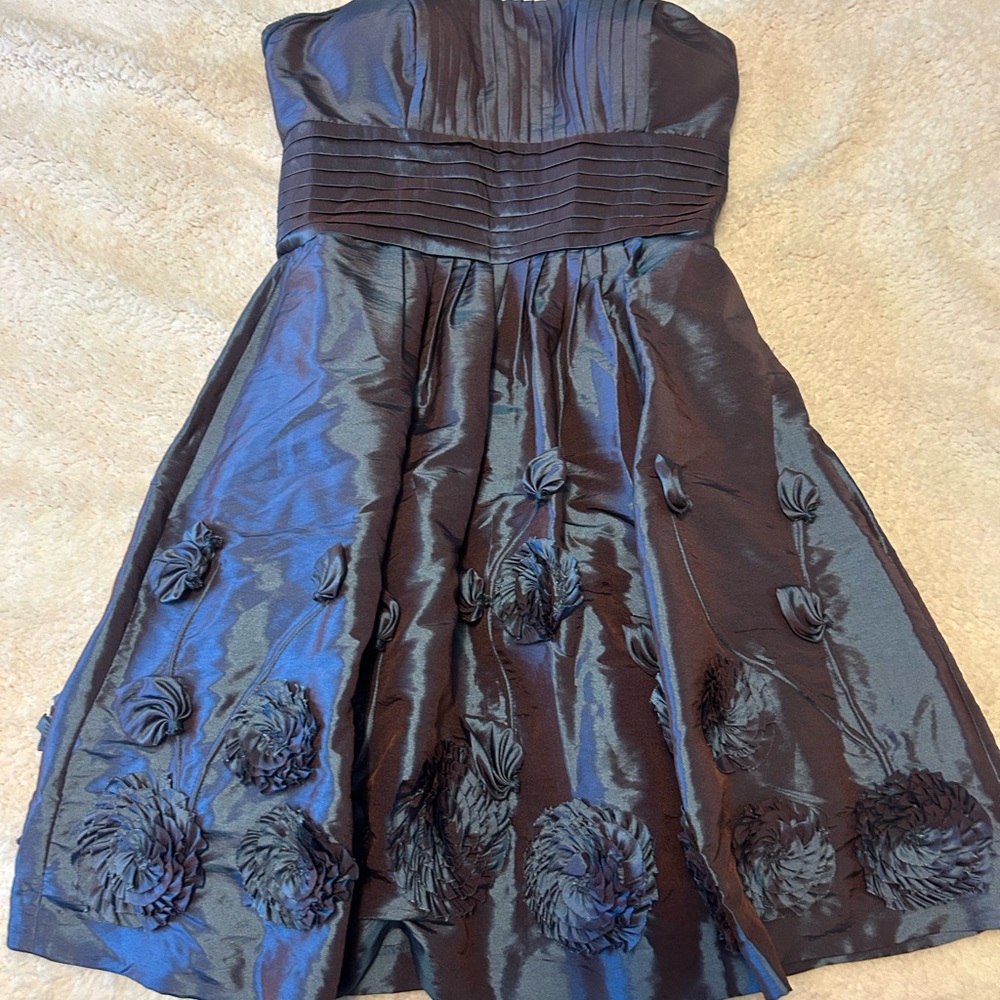Bill Levkoff Blue Strapless Dress